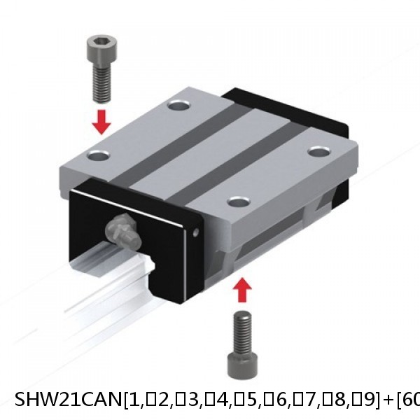 SHW21CAN[1,​2,​3,​4,​5,​6,​7,​8,​9]+[60-1900/1]L[H,​P,​SP,​UP] THK Linear Guide Caged Ball Wide Rail SHW Accuracy and Preload Selectable